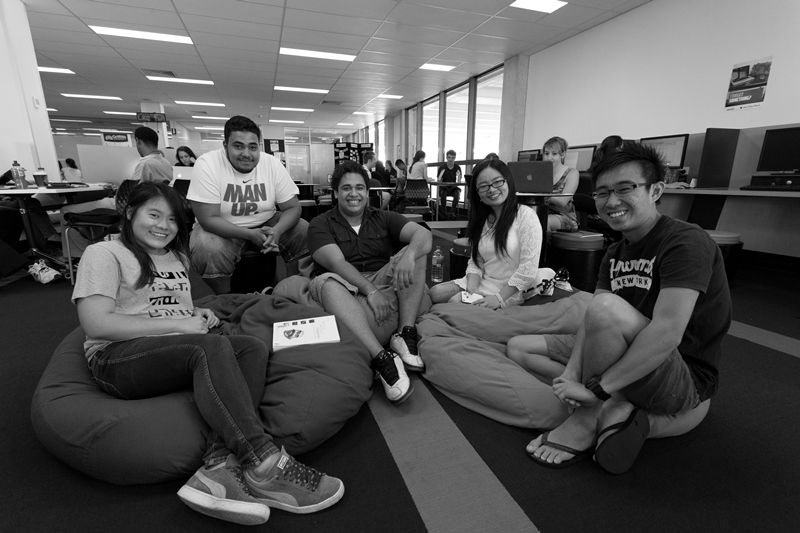 Griffith University - students in library