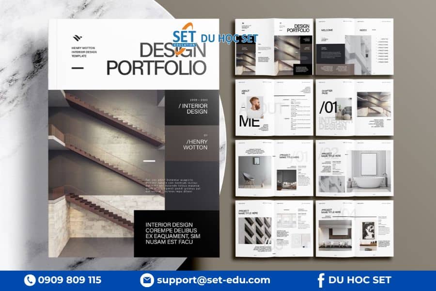 Portfolio thiết kế là yếu tố then chốt trong hồ sơ du học ngành kiến trúc tại Úc