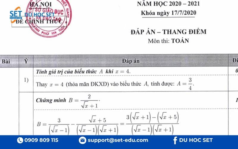 Barem điểm tự luận đánh giá toàn diện kiến thức và tư duy sáng tạo