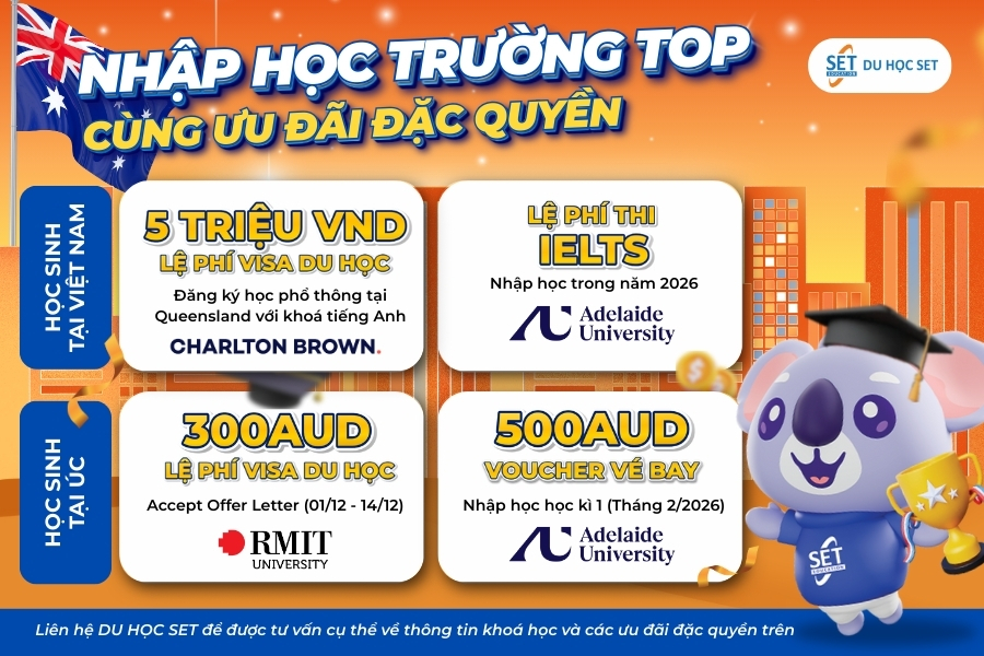 Bùng nổ ưu đãi du học Úc từ các trường Đại học top đầu